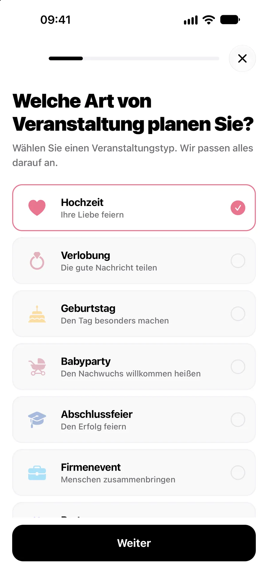 Eine Veranstaltung in der Vowly-Event-App erstellen